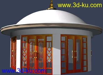 室外建筑模型---亭子的图片