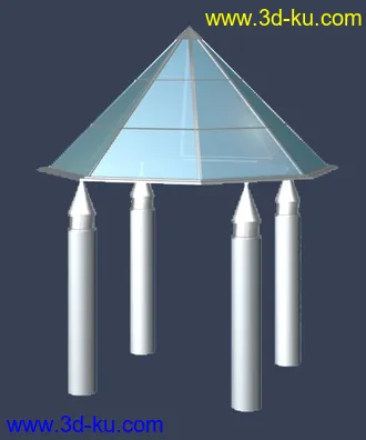 室外建筑模型---亭子的图片