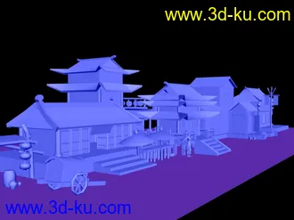 3D打印模型在百忙中自己做的一个场景！多多支持，待画贴图！的图片