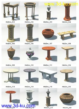 3D打印模型D3D-Histori古建筑配景的图片