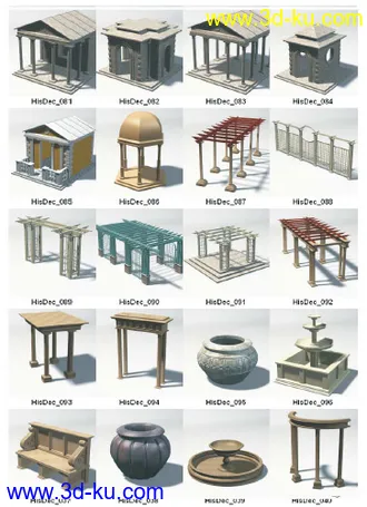 3D打印模型D3D-Histori古建筑配景的图片