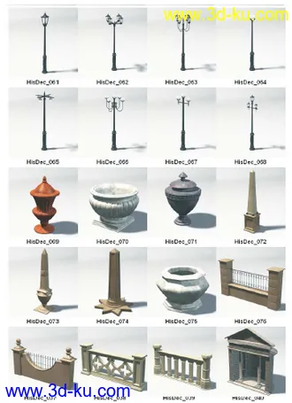 3D打印模型D3D-Histori古建筑配景的图片