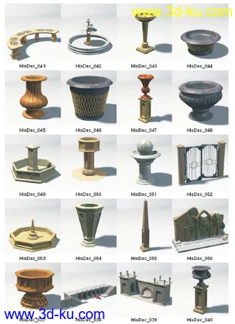 3D打印模型D3D-Histori古建筑配景的图片