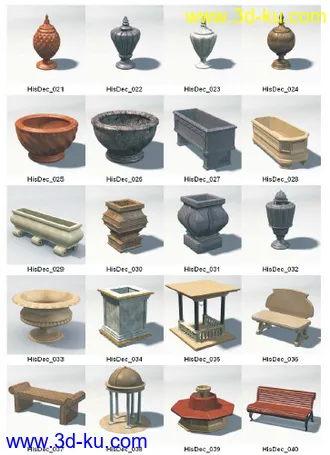 3D打印模型D3D-Histori古建筑配景的图片