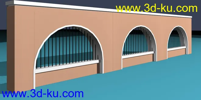 室外建筑模型---围墙的图片1