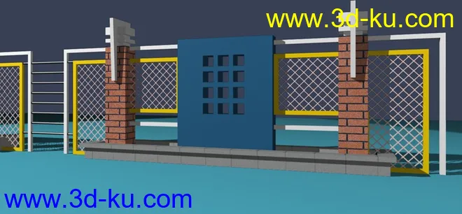 室外建筑模型---围墙的图片3