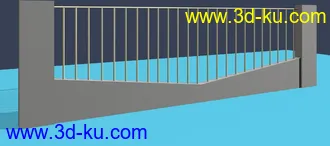 室外建筑模型---围墙的图片