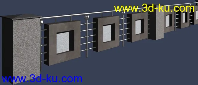 室外建筑模型---围墙的图片6