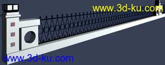 室外建筑模型---围墙的图片