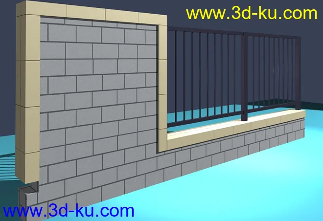 室外建筑模型---围墙的图片10