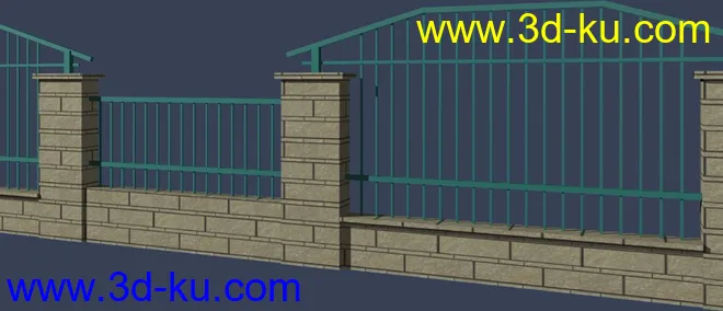 室外建筑模型---围墙的图片12