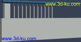 室外建筑模型---围墙的图片