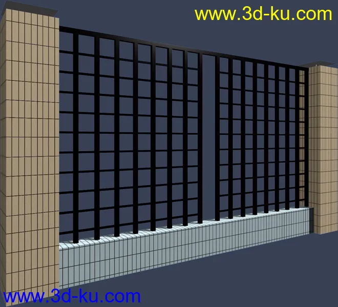 室外建筑模型---围墙的图片15