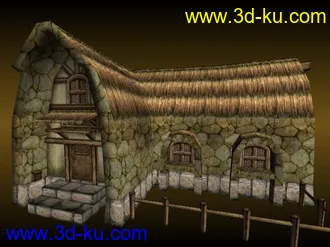 3D打印模型古欧式民居（低模）的图片