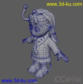 3D打印模型卡通小女孩的图片