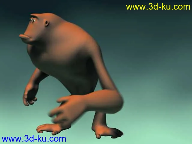 卡通猩猩 骨胳绑定动画模型的图片1