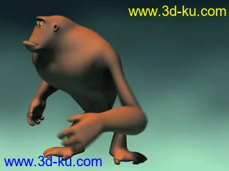 3D打印模型卡通猩猩 骨胳绑定动画的图片