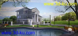 欧美高级别墅模型的图片