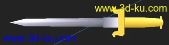 3D打印模型自己做的剑，无贴图的图片