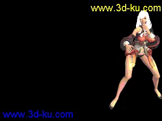 3D打印模型会功夫的女纸~~伤不起。。的图片