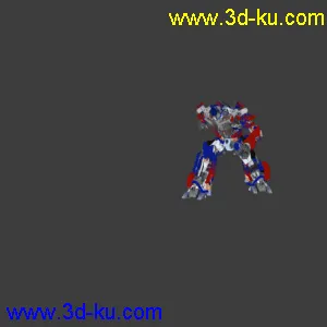 3D打印模型变形金刚擎天柱低模变形动画+骨骼和贴图的图片
