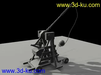 3D打印模型发个好玩的~投石车一部！~的图片