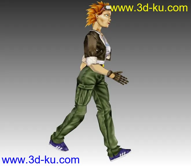 微软Direct3D SDK 人物模型Tiny，带凹凸贴图，多个骨骼动画，骨骼动画分解的图片1