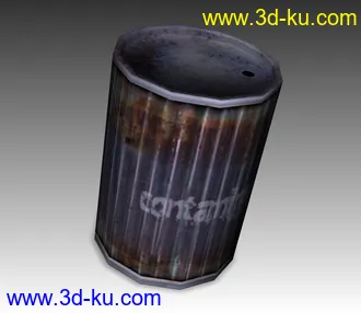 3D打印模型带各种贴图的桶和箱子的图片