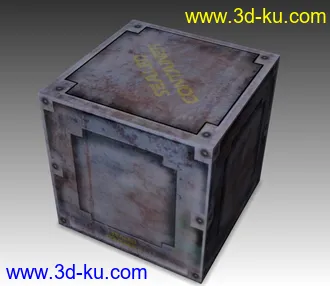 3D打印模型带各种贴图的桶和箱子的图片