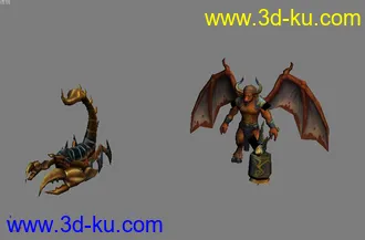 3D打印模型发两个游戏里的怪物的图片