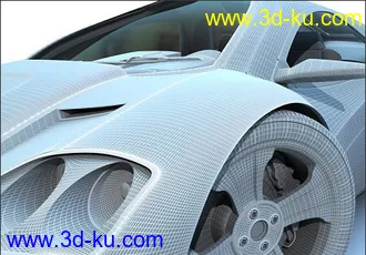 3D打印模型超级概念车Nimble3(MAX高模带材质)的图片