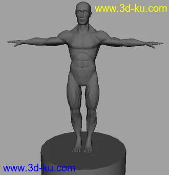 3D打印模型个人做的男人高模,已分UV,可练习画贴图的图片