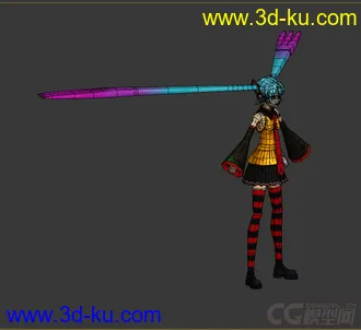 3D打印模型女孩~(原創)的图片