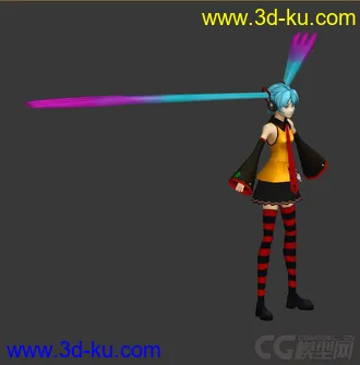 3D打印模型女孩~(原創)的图片