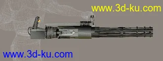 3D打印模型M134 - 1分钟 6000发弹 的机枪 -  底模, 无贴图 , obj的图片