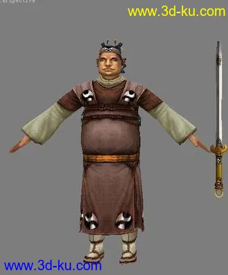 3D打印模型一个游戏里的人物，别人给的的图片