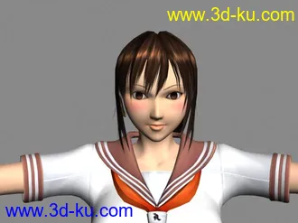 3D打印模型多个游戏(男女角色)贴图效果爽亏爽,,的图片