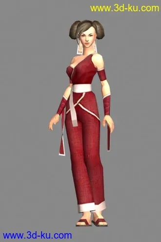 3D打印模型多个游戏(男女角色)贴图效果爽亏爽,,的图片