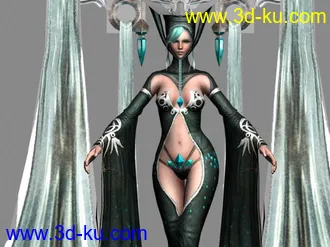 3D打印模型多个游戏(男女角色)贴图效果爽亏爽,,的图片