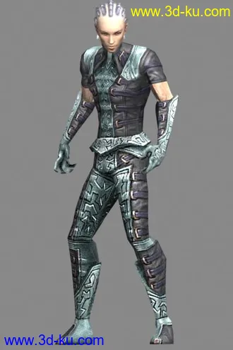 3D打印模型多个游戏(男女角色)贴图效果爽亏爽,,的图片