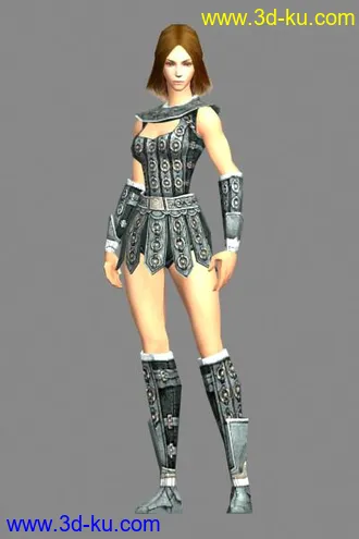 3D打印模型多个游戏(男女角色)贴图效果爽亏爽,,的图片