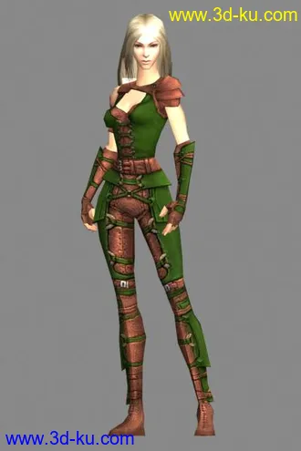 3D打印模型多个游戏(男女角色)贴图效果爽亏爽,,的图片