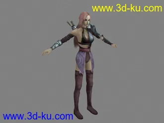 3D打印模型多个游戏(男女角色)贴图效果爽亏爽,,的图片