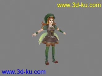 3D打印模型多个游戏(男女角色)贴图效果爽亏爽,,的图片