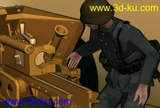 3D打印模型绝对期待: 2战 德国 PAK40 75mm 炮的图片