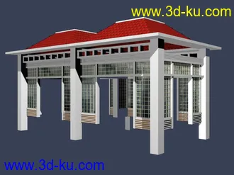 3D打印模型亭子一堆的图片