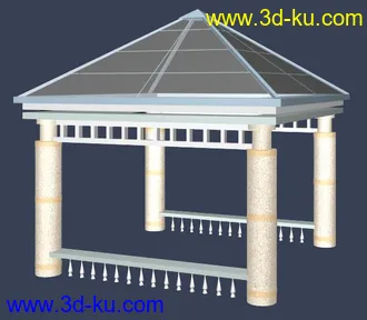 3D打印模型亭子一堆的图片