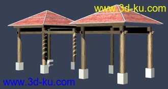 3D打印模型亭子一堆的图片