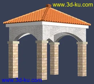 3D打印模型亭子一堆的图片