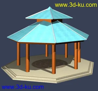 3D打印模型亭子一堆的图片